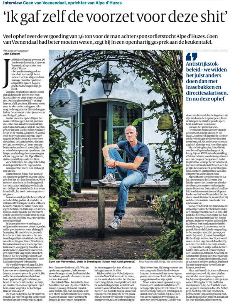 Interview Coen van Veenendaal (Bron: Volkskrant)